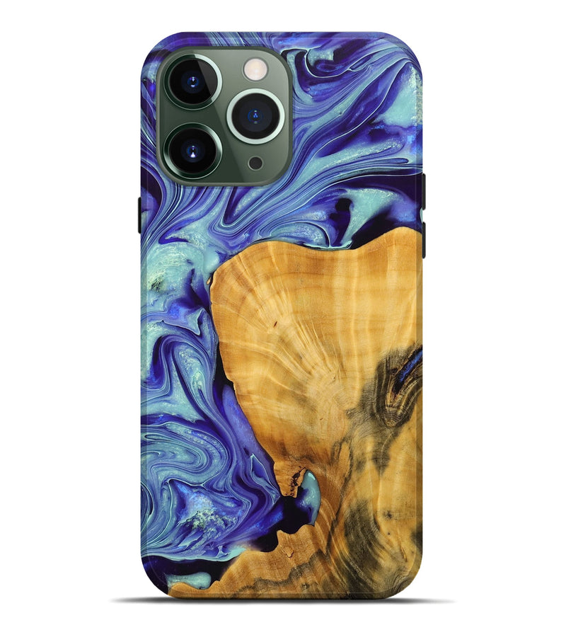 iPhone 13 Pro Max Wood+Resin Live Edge Phone Case - Staci (Purple, 712570)
