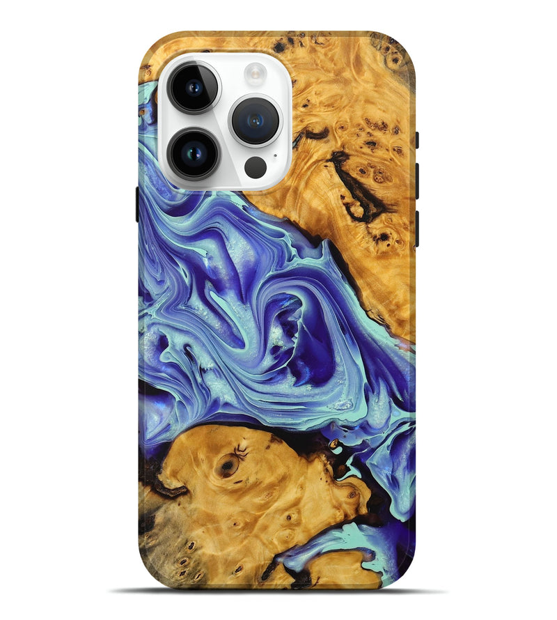 iPhone 15 Pro Max Wood+Resin Live Edge Phone Case - Keaton (Purple, 712573)