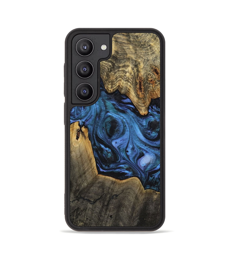 Galaxy S23 Wood+Resin Phone Case - Scarlett (Blue, 712633)