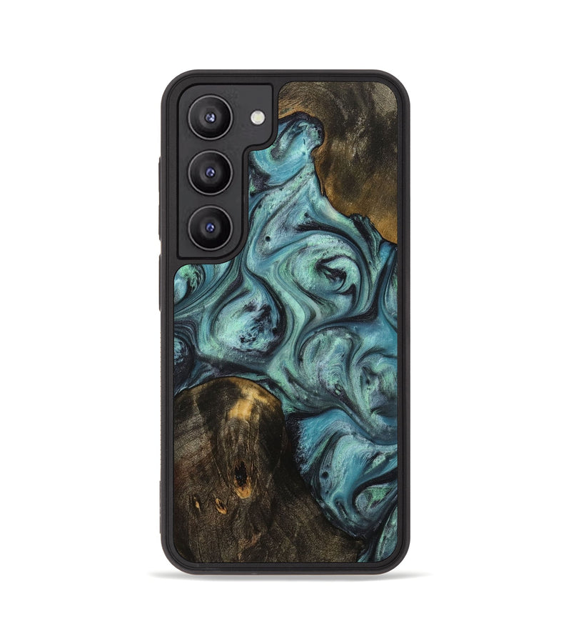 Galaxy S23 Wood+Resin Phone Case - Kathleen (Blue, 712642)