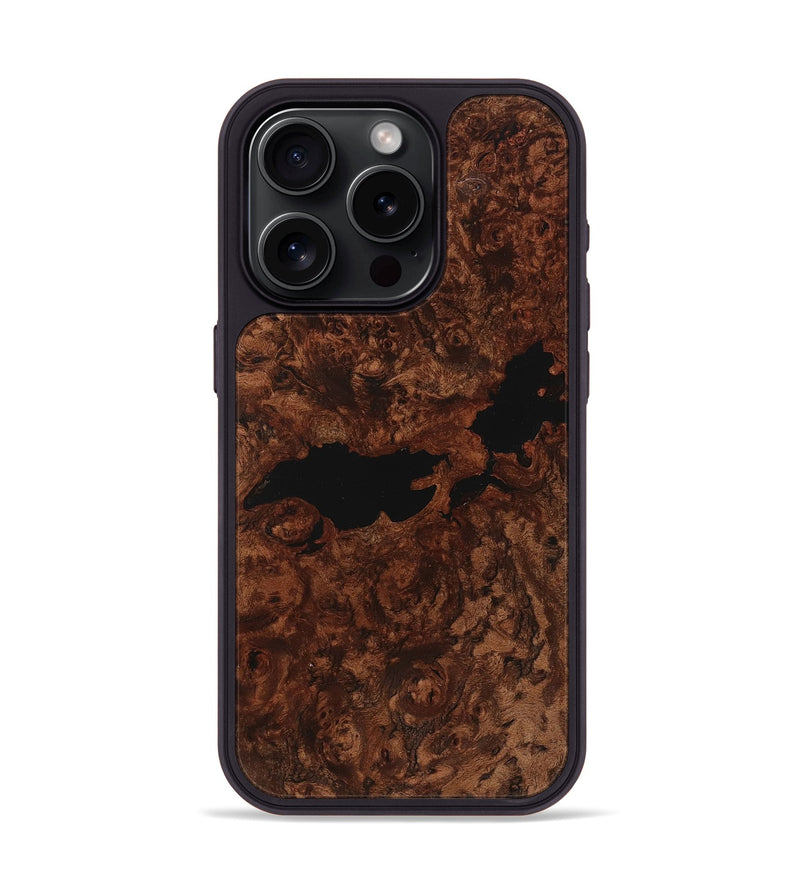 iPhone 15 Pro Wood+Resin Phone Case - Logan (Wood Burl, 712660)