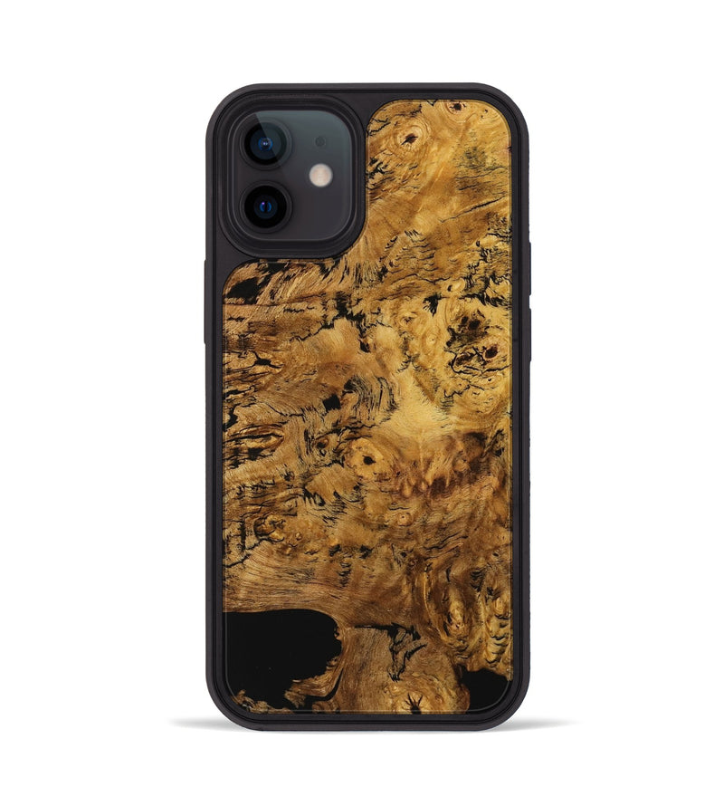 iPhone 12 Wood+Resin Phone Case - Kennedy (Wood Burl, 712661)