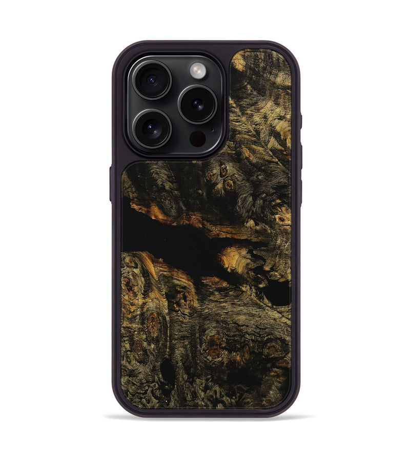 iPhone 15 Pro Wood+Resin Phone Case - Rickey (Wood Burl, 712663)