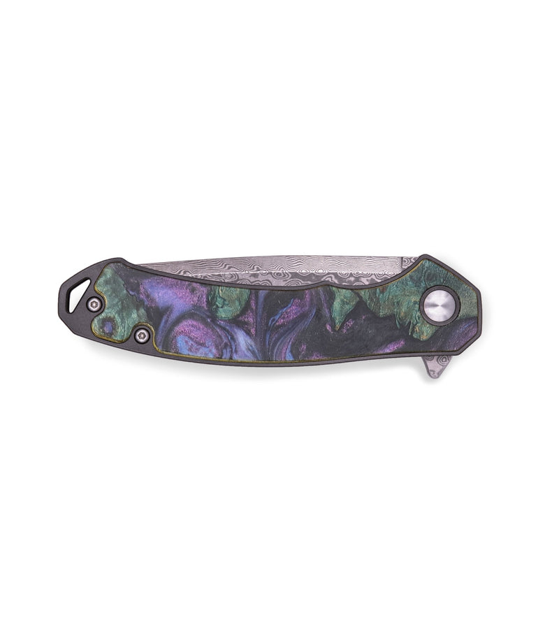 EDC Wood+Resin Pocket Knife - Caleb (Purple, 712716)