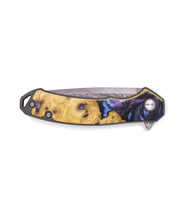 EDC Wood+Resin Pocket Knife - Ismael (Purple, 712718)