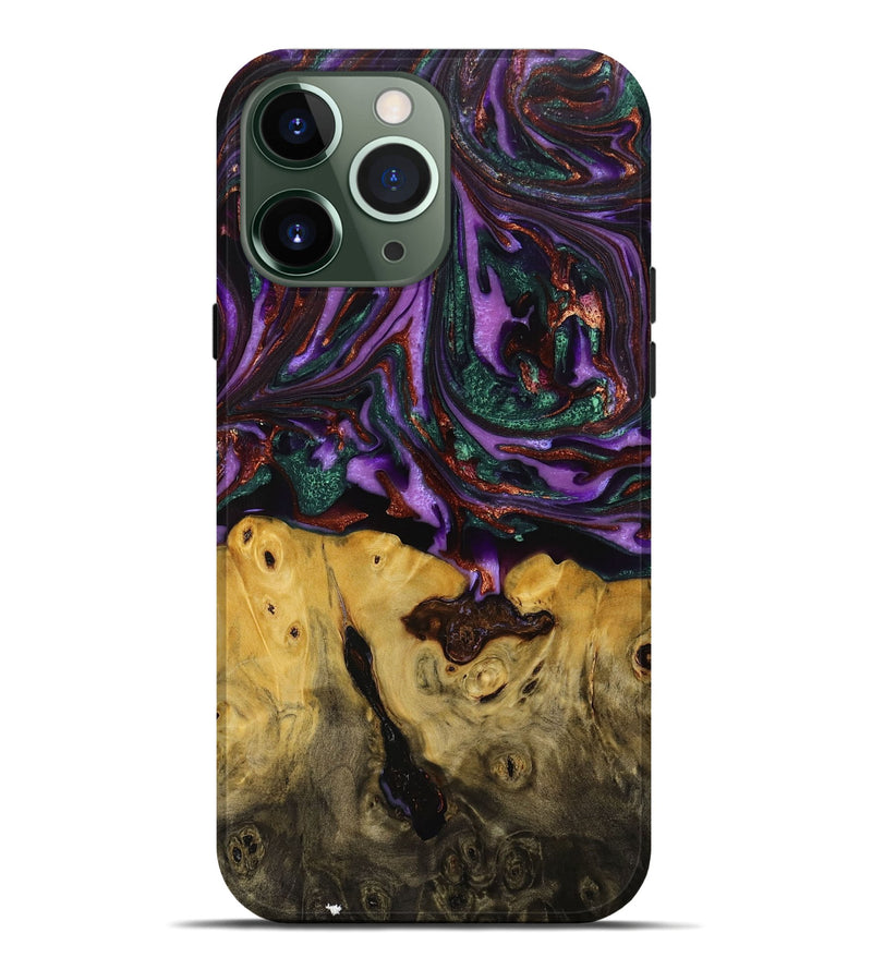 iPhone 13 Pro Max Wood+Resin Live Edge Phone Case - Heaven (Purple, 712751)