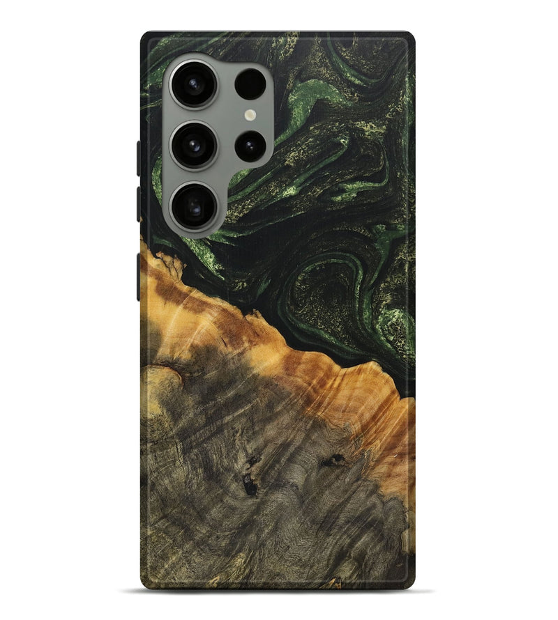 Galaxy S24 Ultra Wood+Resin Live Edge Phone Case - Jocelyn (Green, 712759)