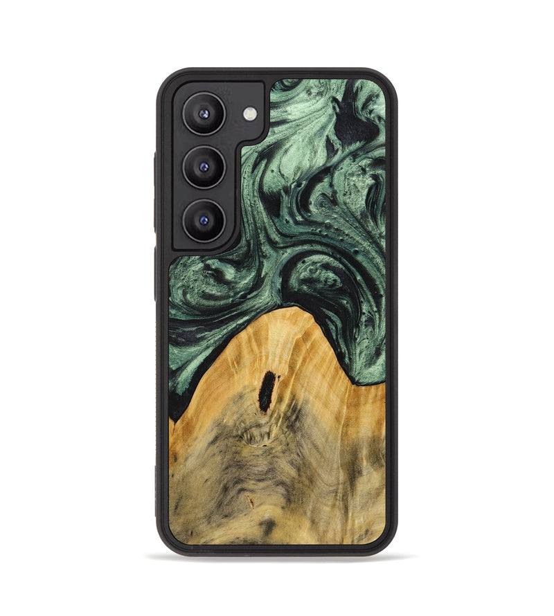 Galaxy S23 Wood+Resin Phone Case - Julia (Green, 712982)