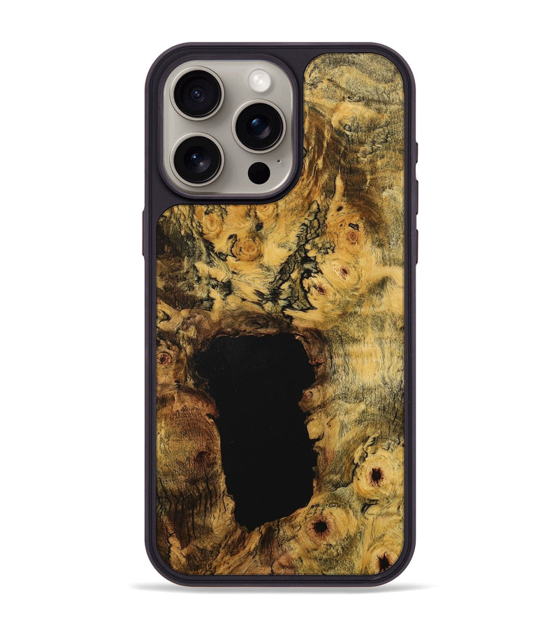 iPhone 15 Pro Max Wood+Resin Phone Case - Emilia (Wood Burl, 713004)