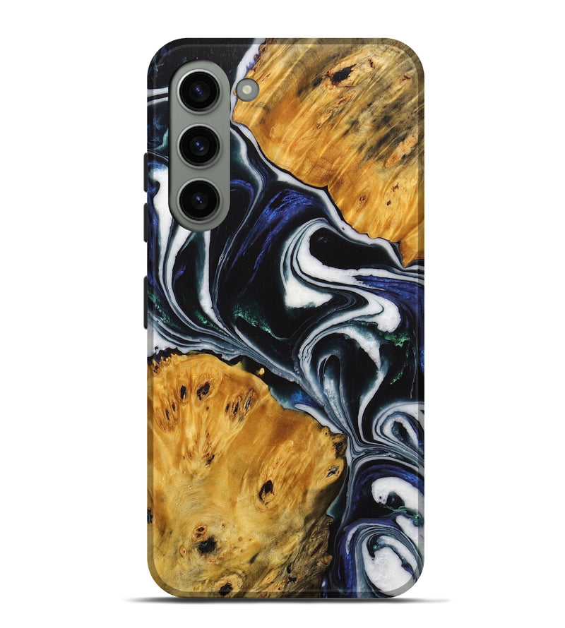 Galaxy S23 Plus Wood+Resin Live Edge Phone Case - Dominic (Blue, 713017)