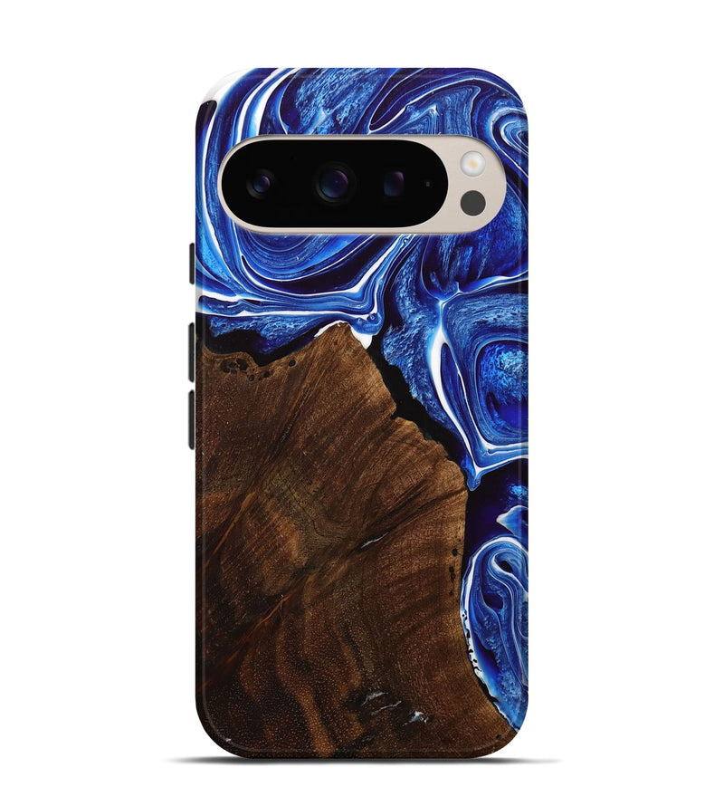 Pixel 9 Pro Wood+Resin Live Edge Phone Case - Kadence (Blue, 713021)
