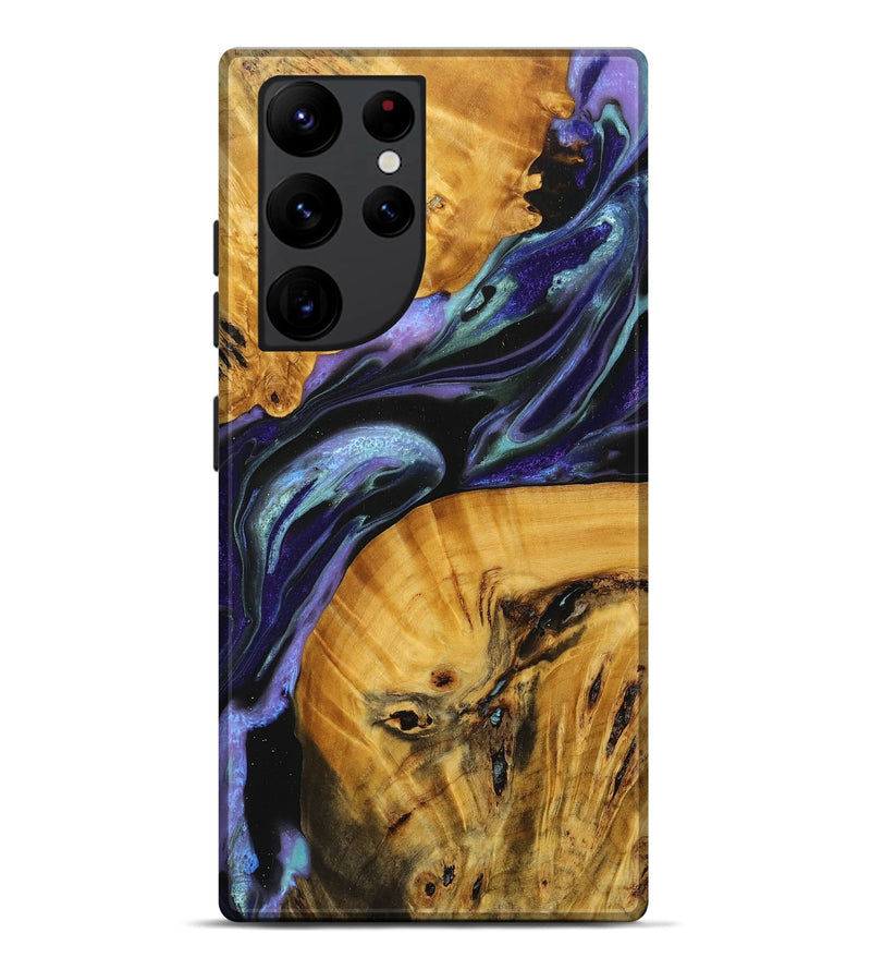 Galaxy S22 Ultra Wood+Resin Live Edge Phone Case - Grayson (Purple, 713029)