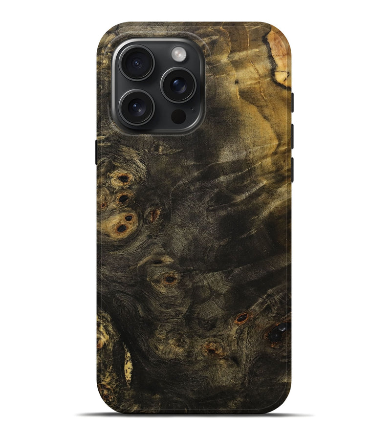 iPhone 16 Pro Max Wood+Resin Live Edge Phone Case - Ramona (Wood Burl, 713044)