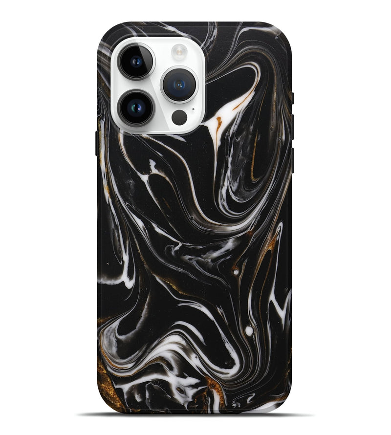 iPhone 15 Pro Max ResinArt Live Edge Phone Case - Suzanne (Black & White, 713049)