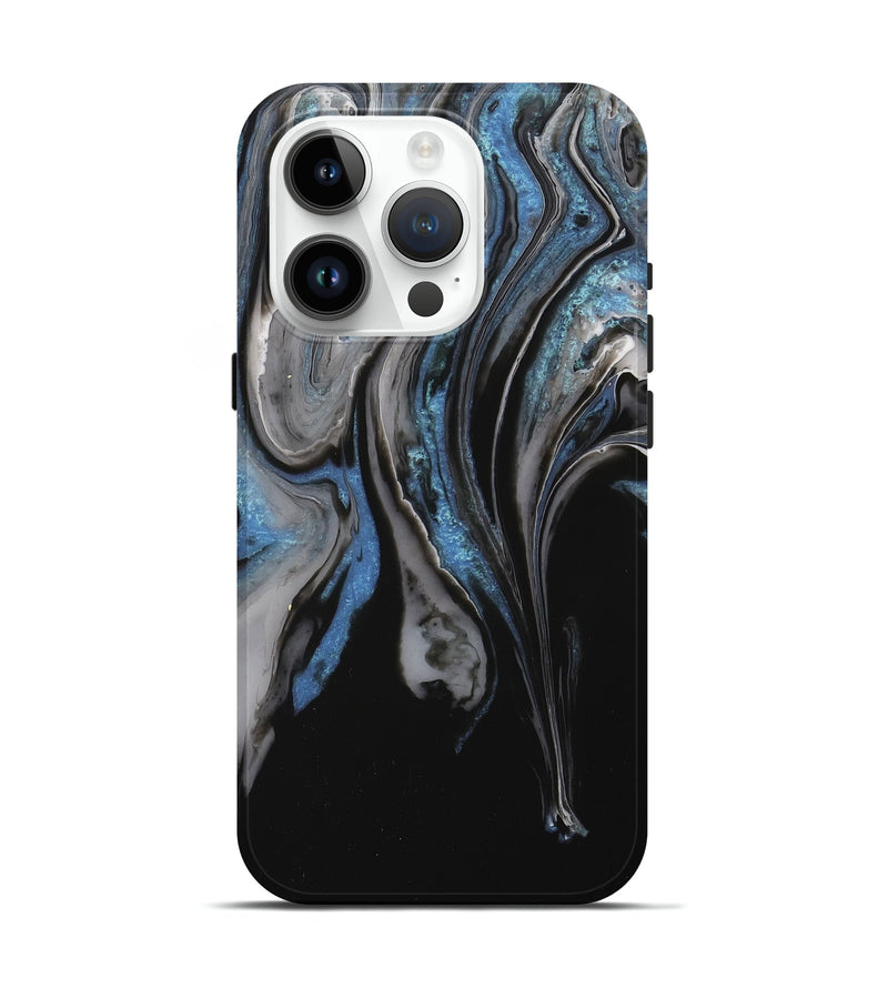 iPhone 15 Pro ResinArt Live Edge Phone Case - Perry (Black & White, 713050)