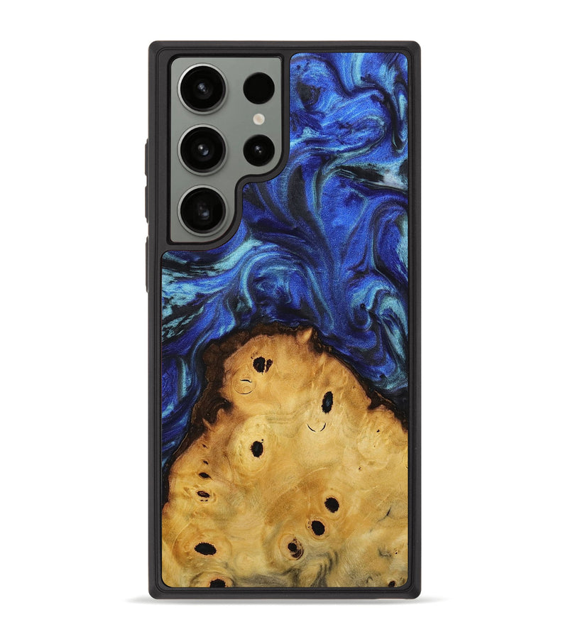 Galaxy S23 Ultra Wood+Resin Phone Case - Terence (Blue, 713070)