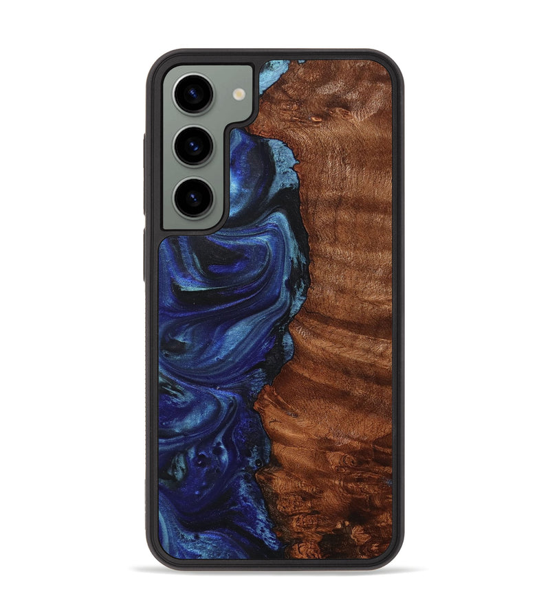 Galaxy S23 Plus Wood+Resin Phone Case - Lauren (Blue, 713071)