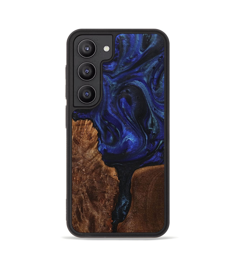 Galaxy S23 Wood+Resin Phone Case - Milton (Blue, 713074)