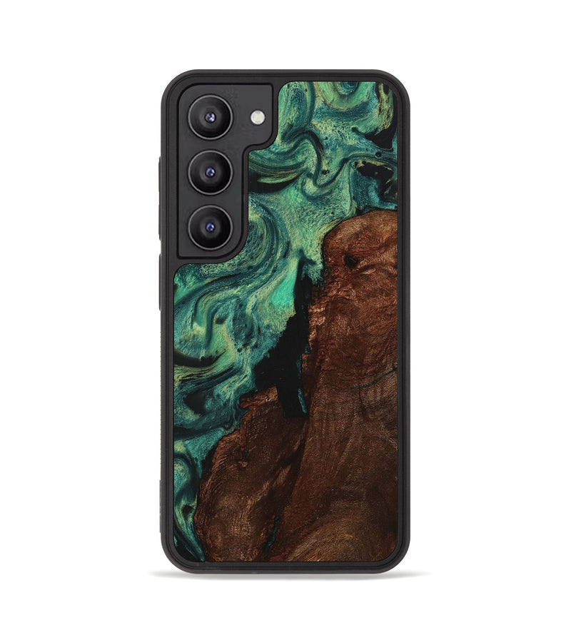 Galaxy S23 Wood+Resin Phone Case - Oaklynn (Green, 713131)