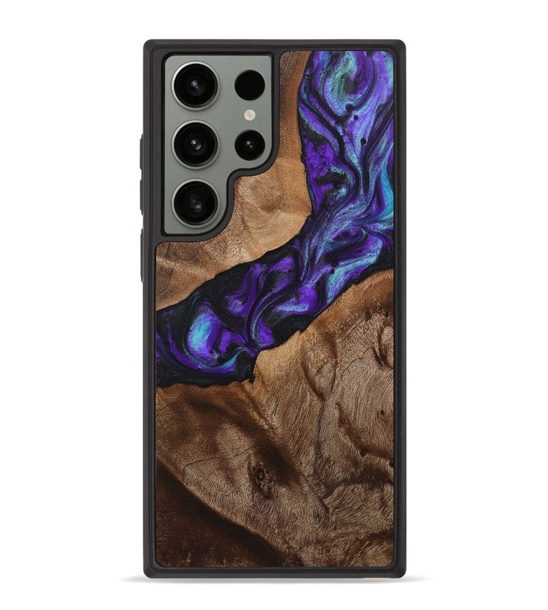 Galaxy S23 Ultra Wood+Resin Phone Case - Dena (Purple, 713171)