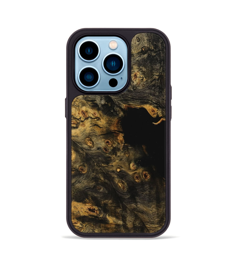 iPhone 14 Pro Wood+Resin Phone Case - Inez (Wood Burl, 713180)