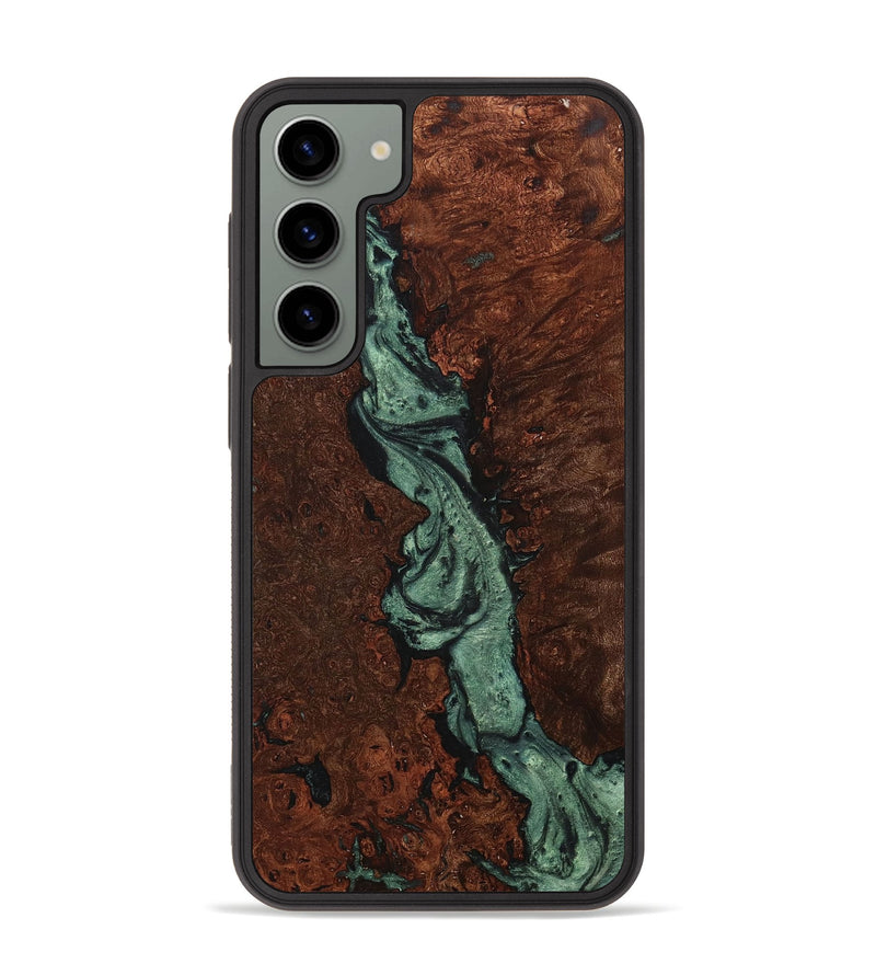 Galaxy S23 Plus Wood+Resin Phone Case - Ethan (Green, 713206)