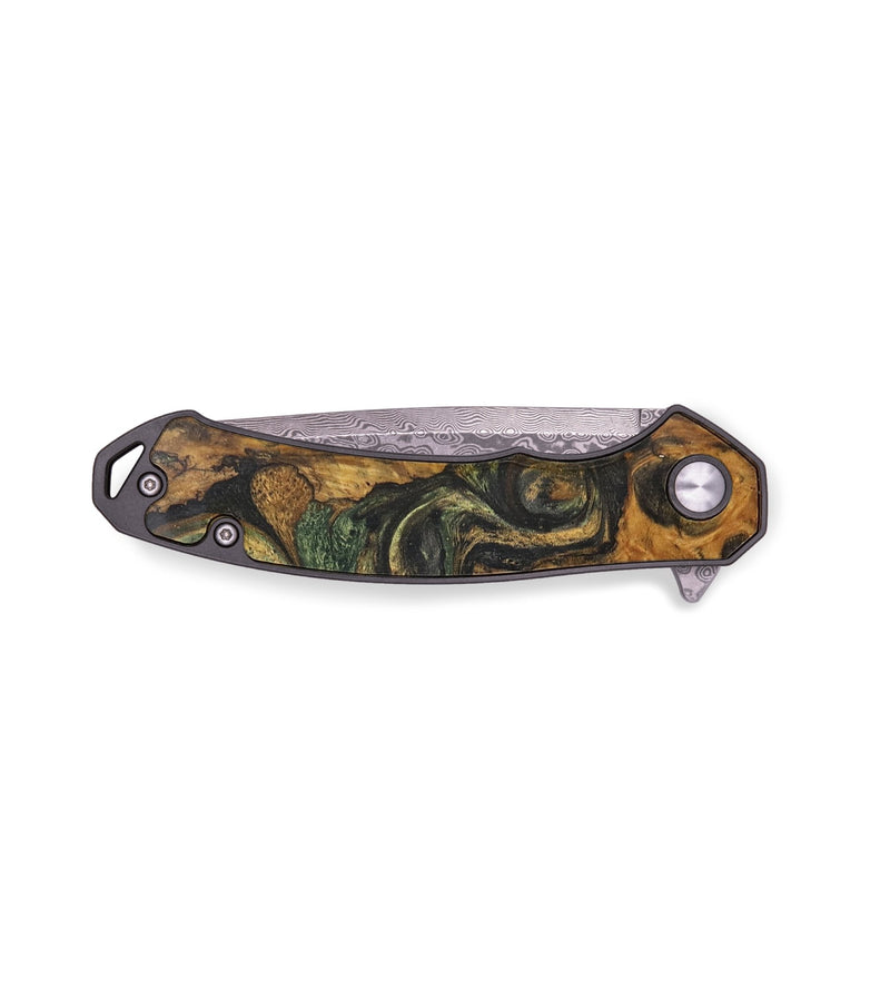 EDC Wood+Resin Pocket Knife - Makenna (Green, 713229)