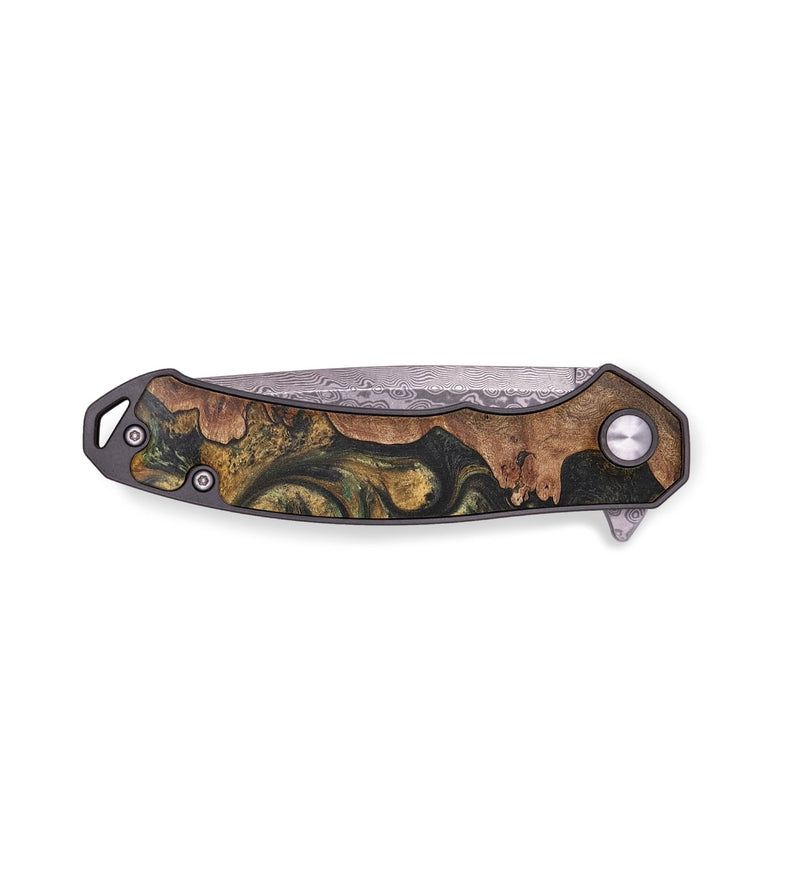 EDC Wood+Resin Pocket Knife - Savanna (Green, 713231)