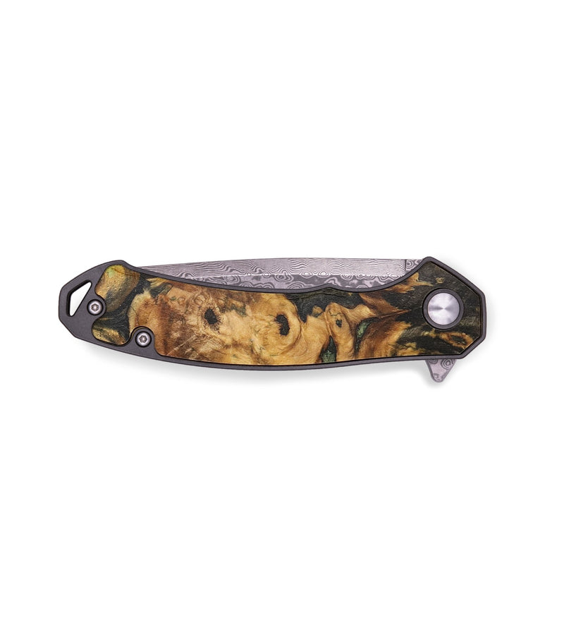 EDC Wood+Resin Pocket Knife - Calvin (Green, 713232)