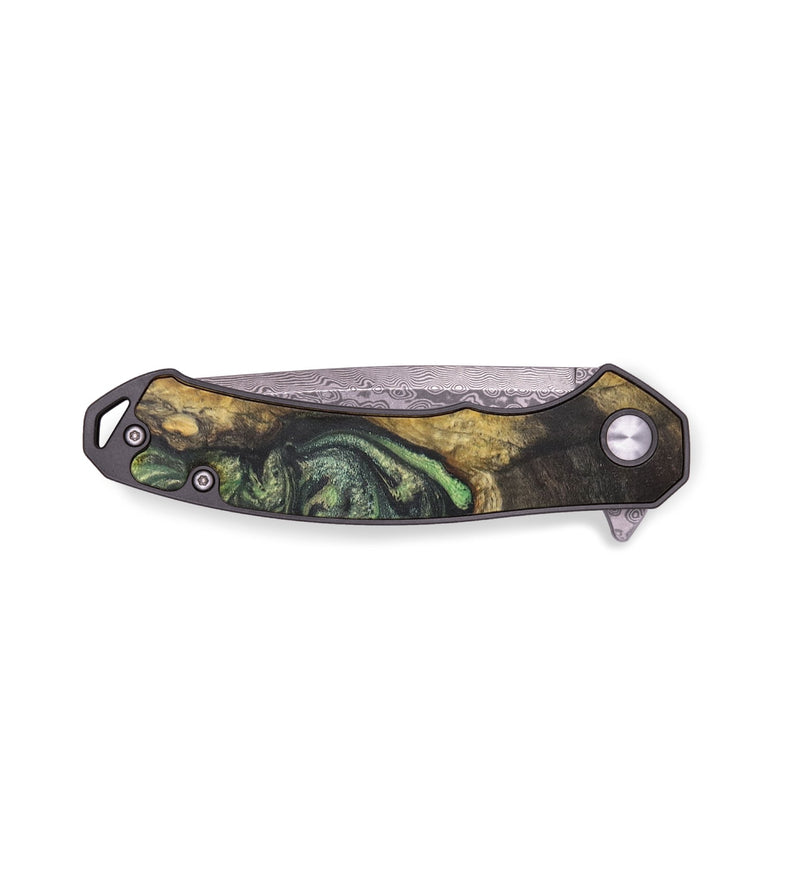 EDC Wood+Resin Pocket Knife - Drake (Green, 713233)