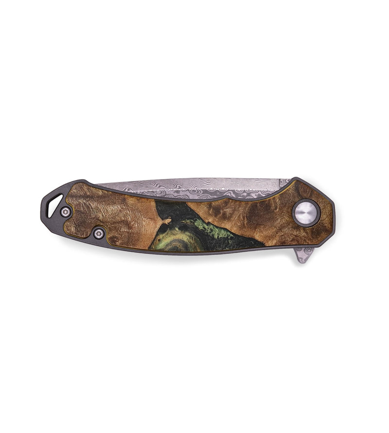 EDC Wood+Resin Pocket Knife - Nettie (Green, 713237)