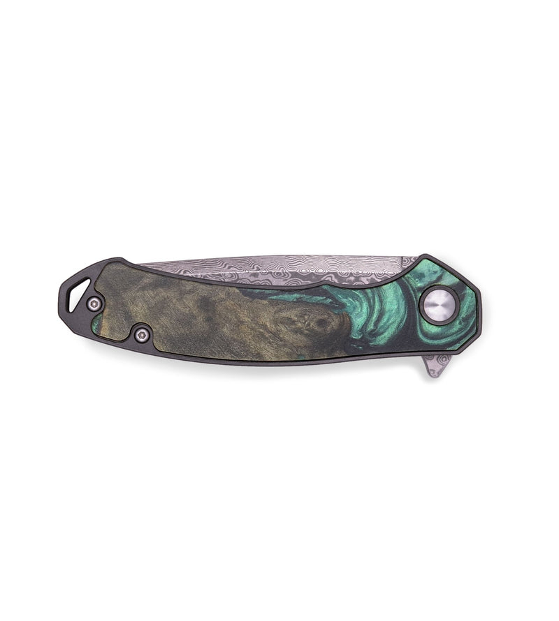 EDC Wood+Resin Pocket Knife - Skyler (Green, 713249)