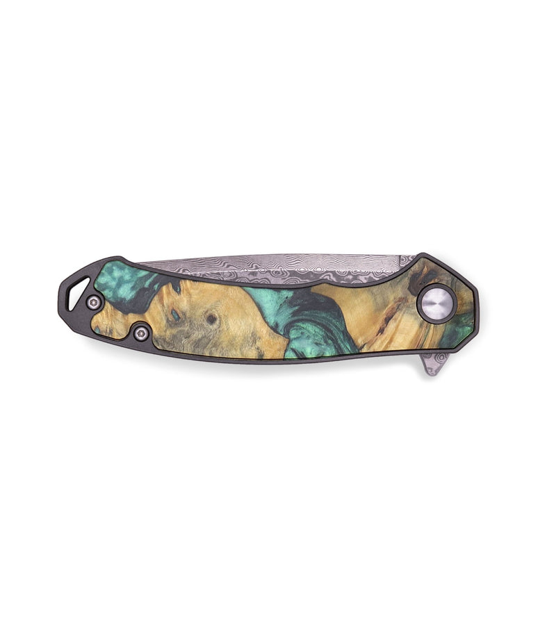 EDC Wood+Resin Pocket Knife - Ezequiel (Green, 713250)