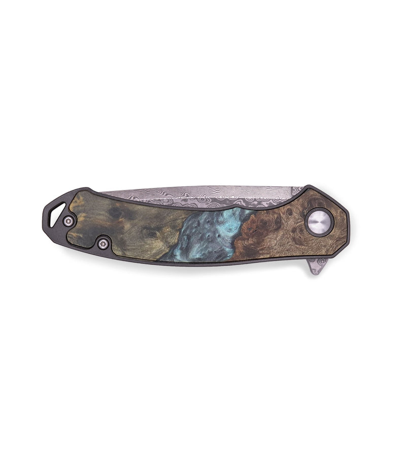 EDC Wood+Resin Pocket Knife - Averie (Green, 713266)