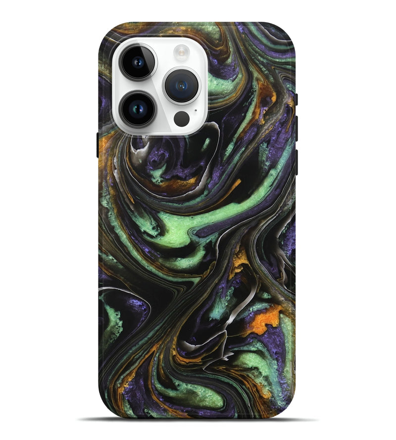 iPhone 15 Pro Max Wood+Resin Live Edge Phone Case - Katharine (Purple, 713519)