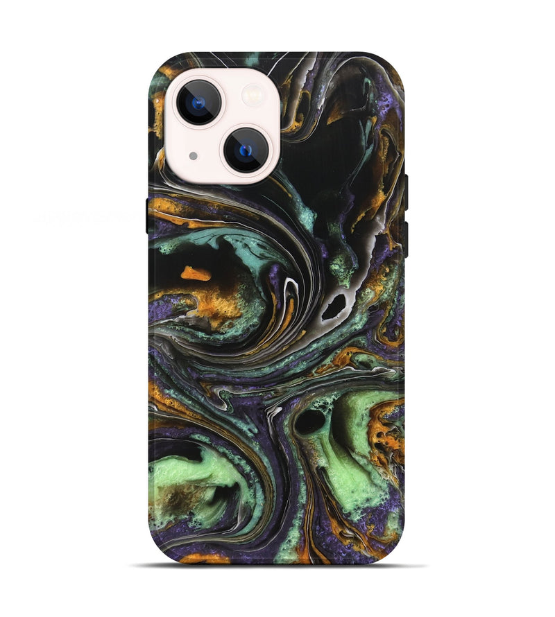 iPhone 13 Wood+Resin Live Edge Phone Case - Ibrahim (Purple, 713520)