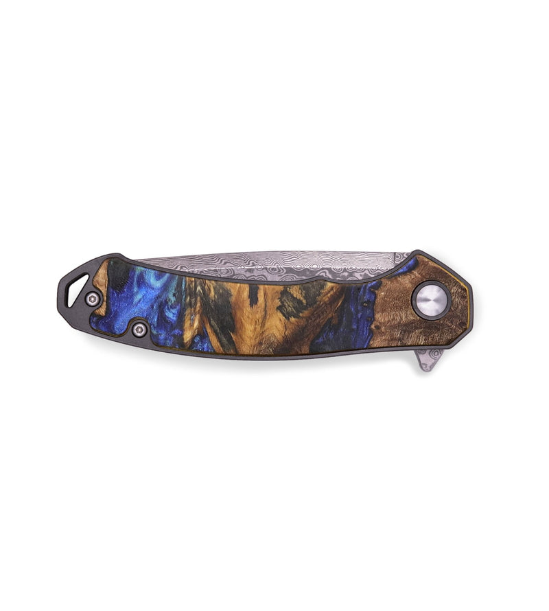 EDC Wood+Resin Pocket Knife - Lindsay (Blue, 713532)