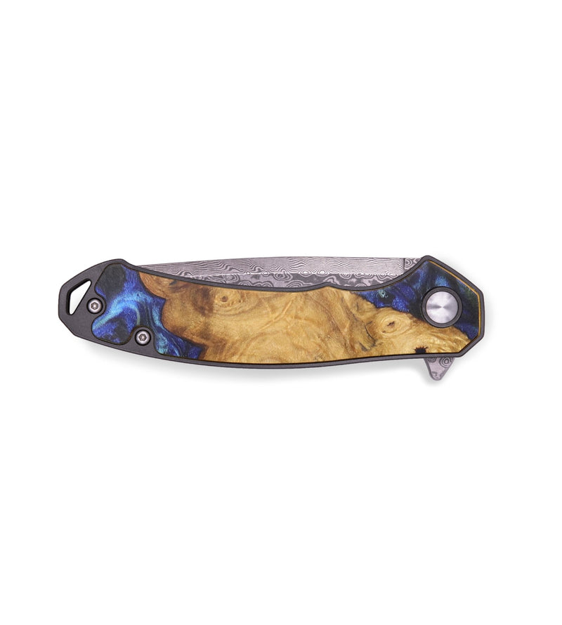 EDC Wood+Resin Pocket Knife - Tatum (Blue, 713536)