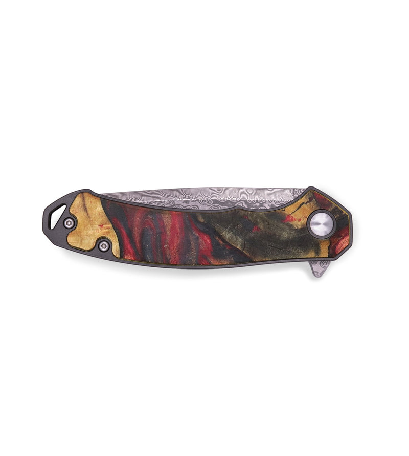 EDC Wood+Resin Pocket Knife - Emmanuel (Red, 713575)