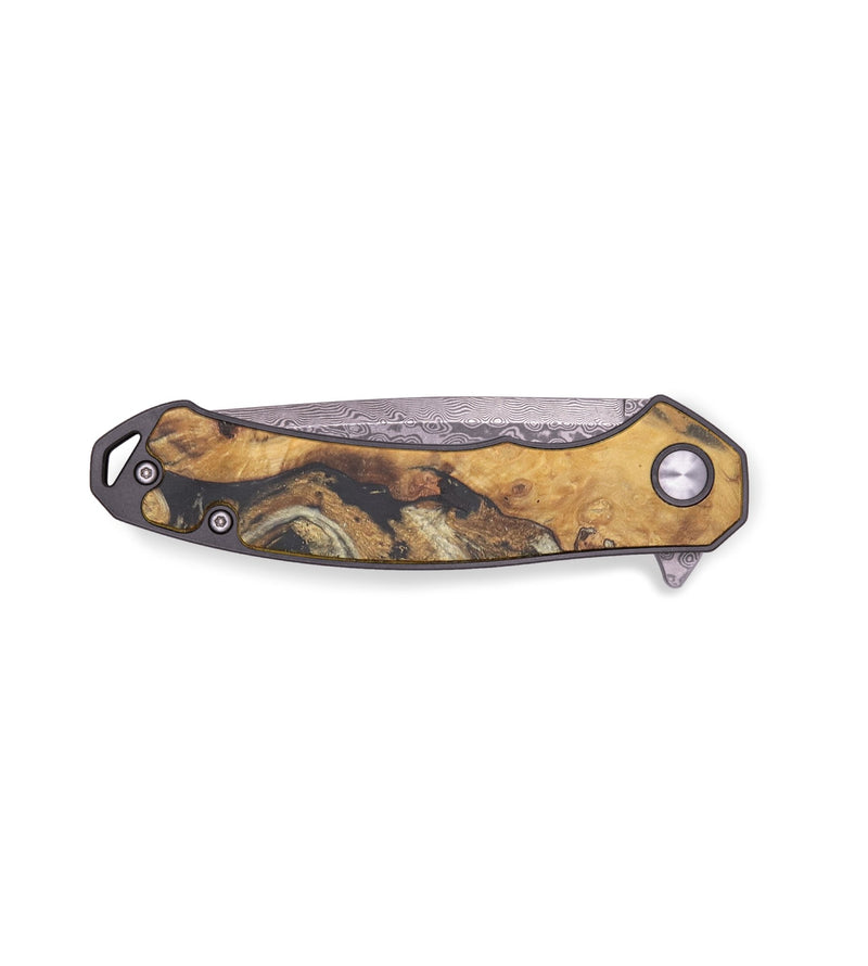 EDC Wood+Resin Pocket Knife - Enzo (Black & White, 713596)