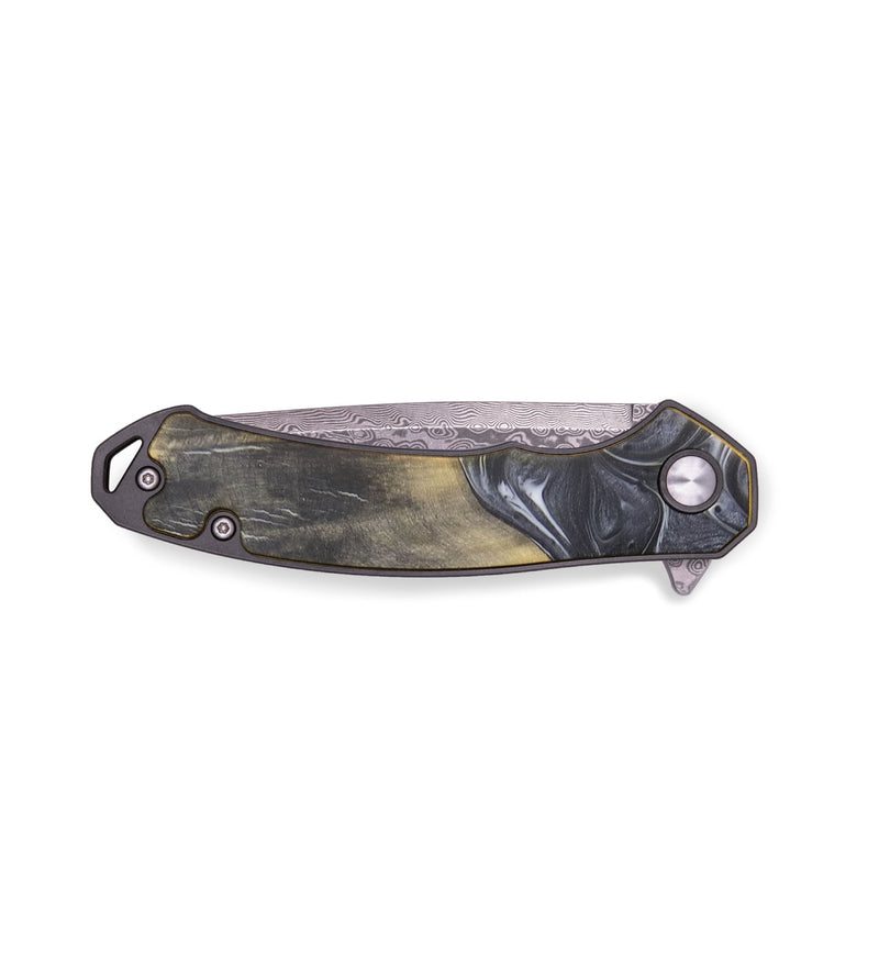 EDC Wood+Resin Pocket Knife - Connie (Black & White, 713600)