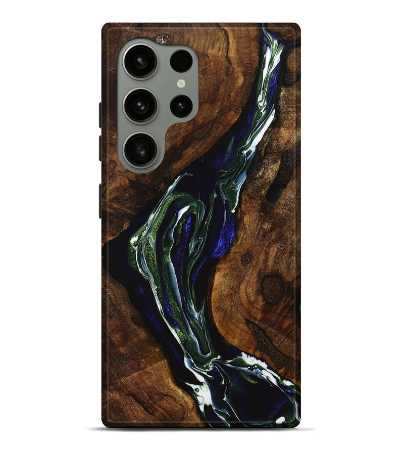Galaxy S24 Ultra Wood+Resin Live Edge Phone Case - Bruce (Green, 713630)
