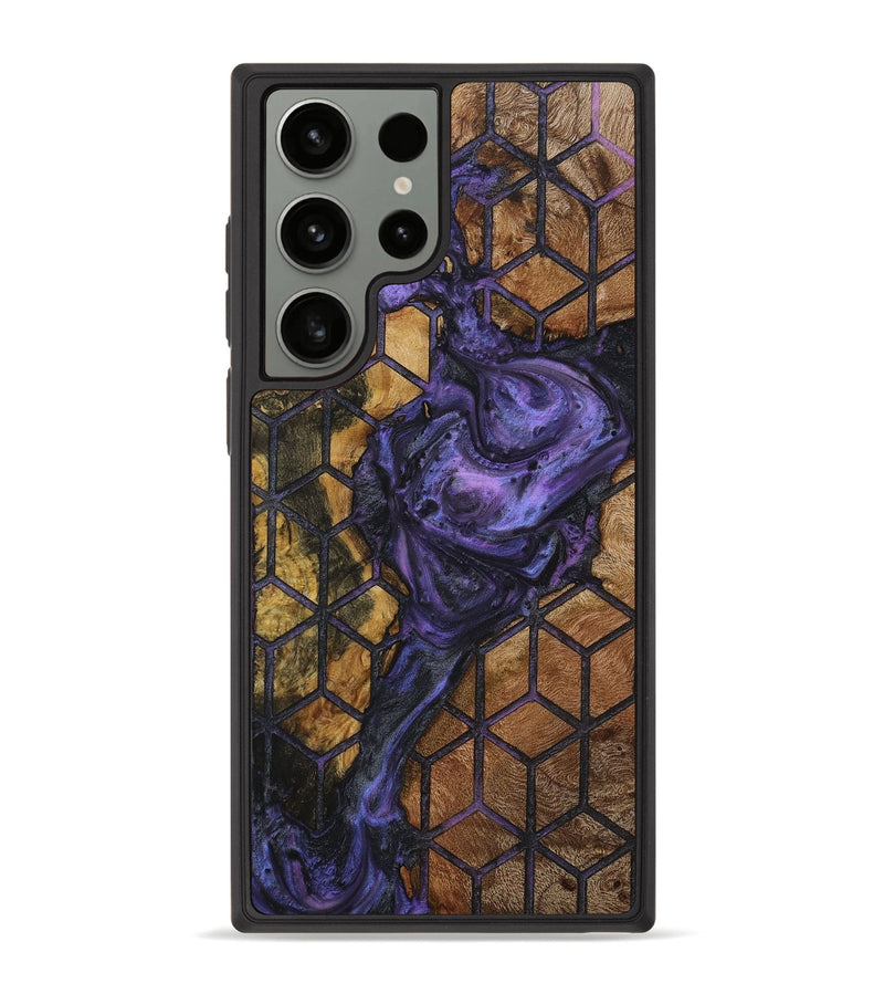 Galaxy S23 Ultra Wood+Resin Phone Case - Stuart (Pattern, 713669)