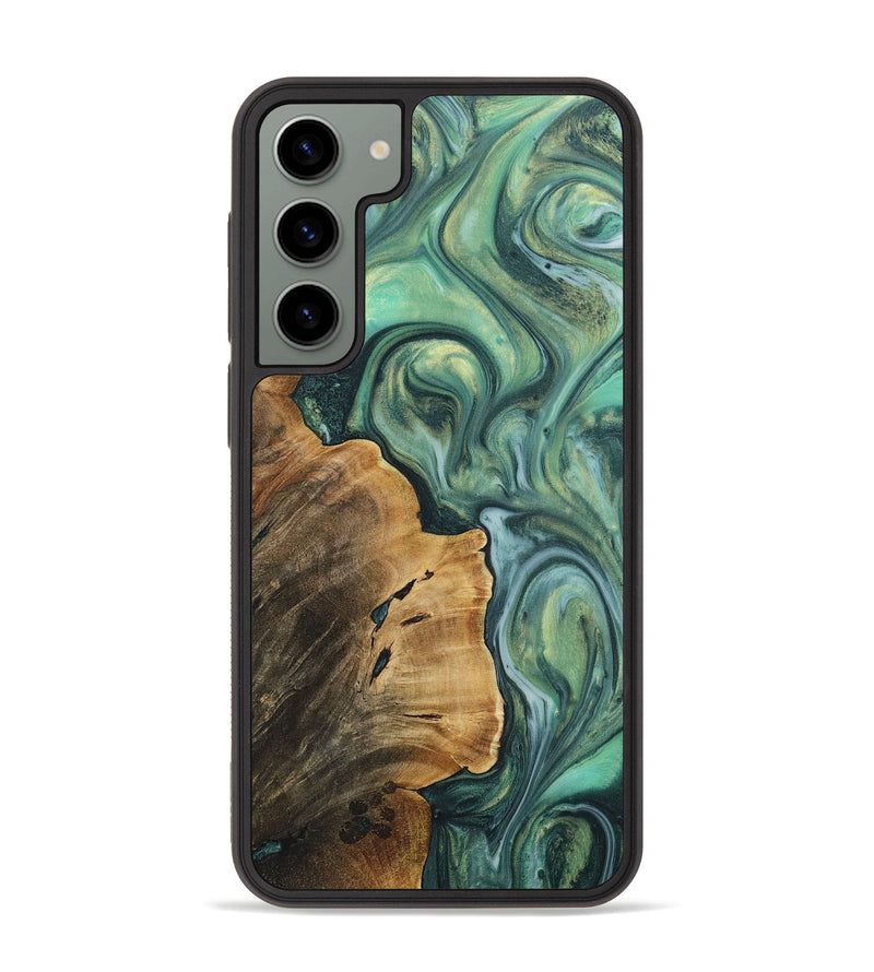 Galaxy S23 Plus Wood+Resin Phone Case - Sherri (Green, 713689)