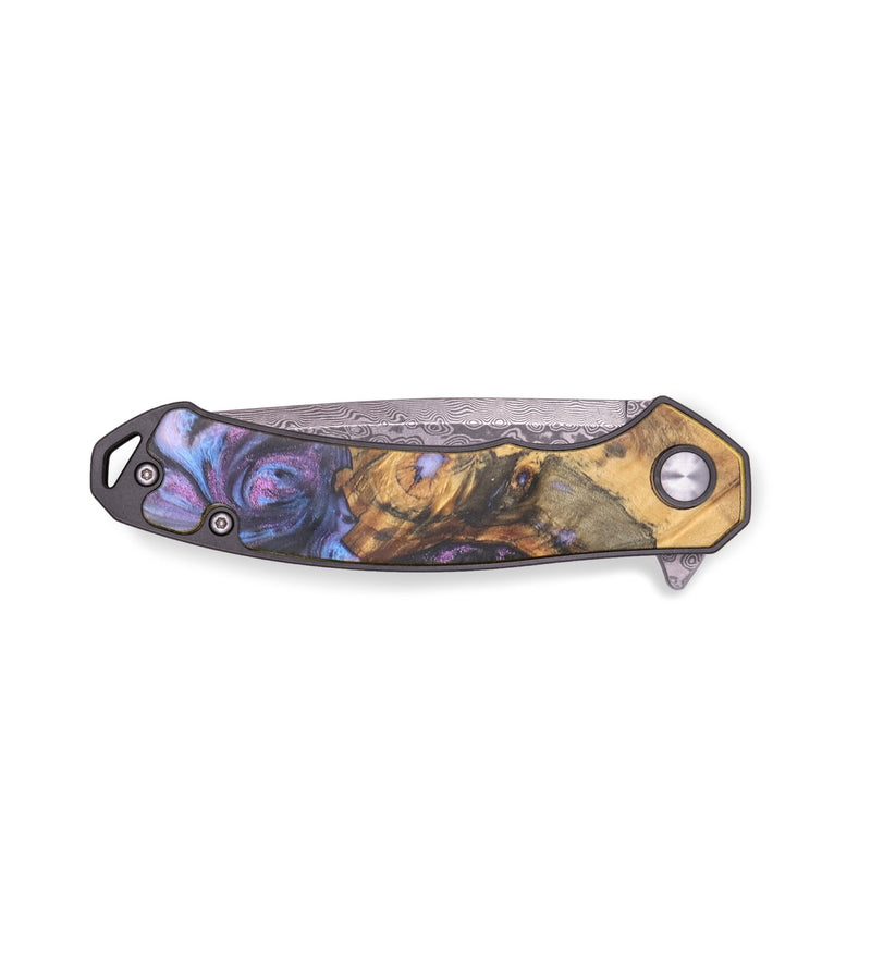 EDC Wood+Resin Pocket Knife - Kayla (Purple, 713752)