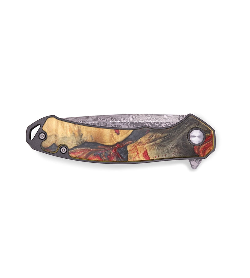 EDC Wood+Resin Pocket Knife - Lena (Red, 713758)