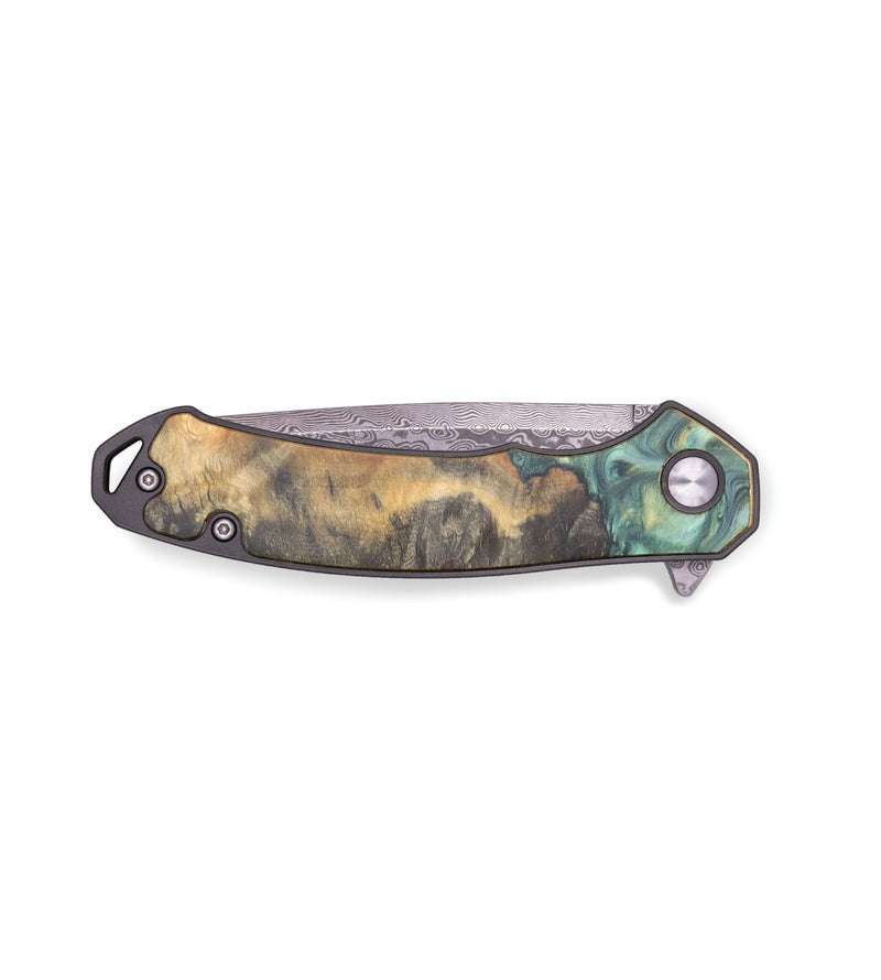 EDC Wood+Resin Pocket Knife - Devante (Green, 713764)