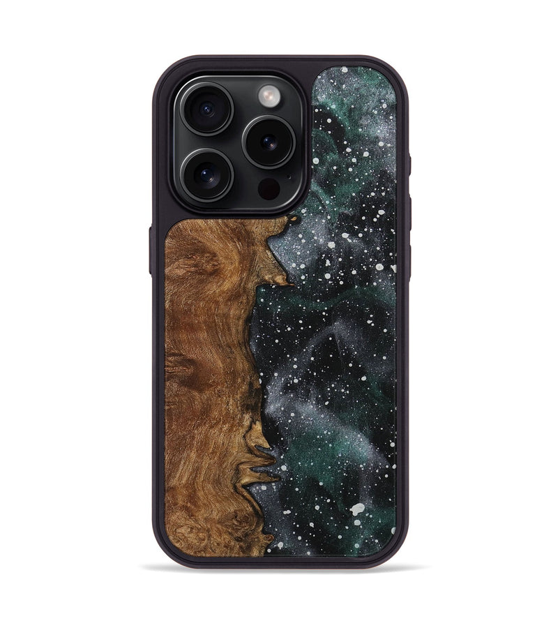 iPhone 15 Pro Wood+Resin Phone Case - Amber (Cosmos, 713778)