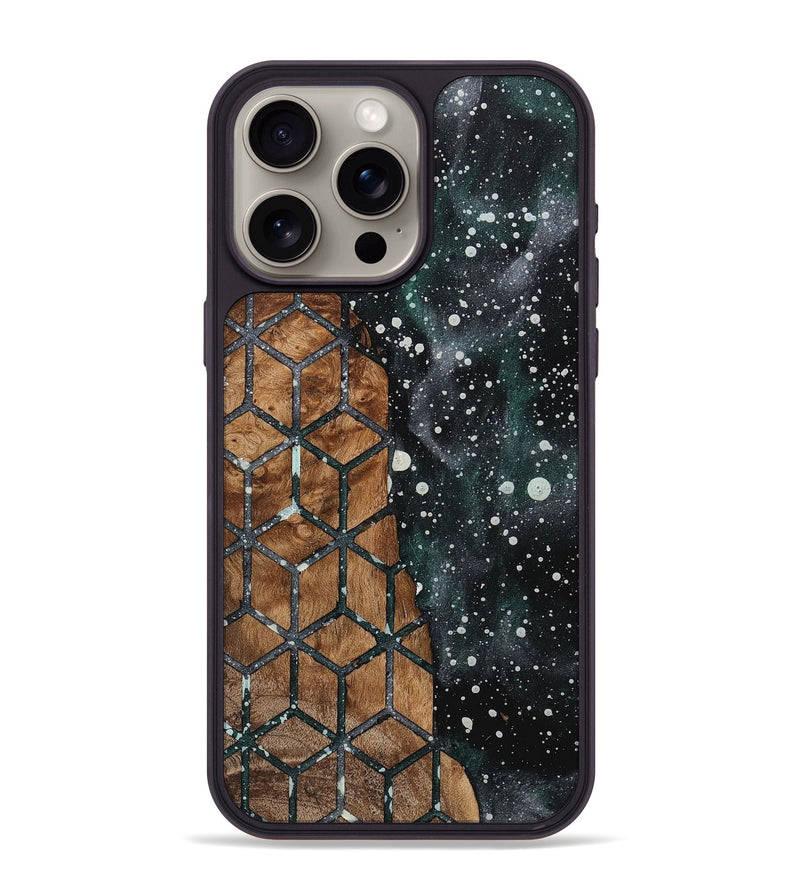 iPhone 15 Pro Max Wood+Resin Phone Case - Otto (Cosmos, 713797)
