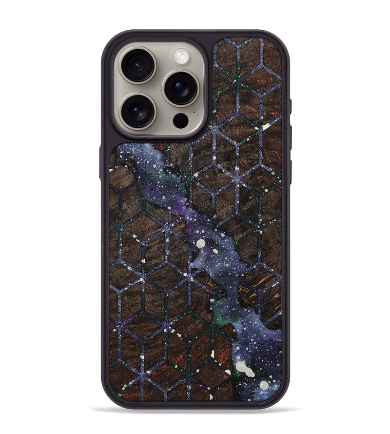 iPhone 15 Pro Max Wood+Resin Phone Case - Arlene (Cosmos, 713799)